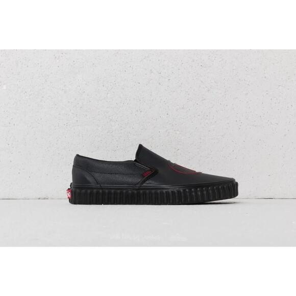 VANS Classic Slip On Marvel Black Widow Unisex Skate Shoes Size 5 Men 6.5 Women